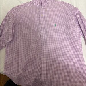 Ralph Lauren Purple Checkered Button Down Shirt